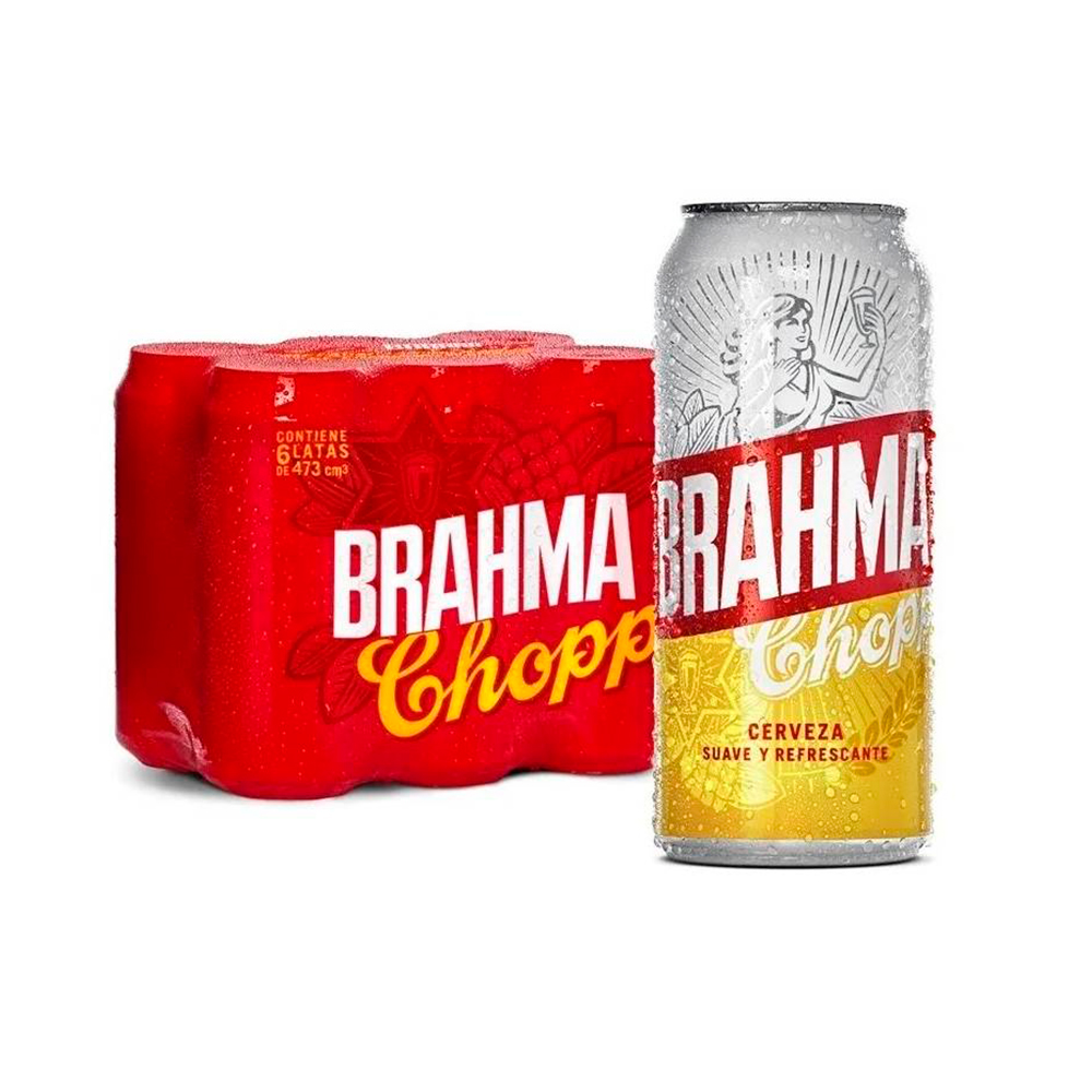 CERVEZA EN LATA BRAHMA POR 6 UNIDADES 473ml